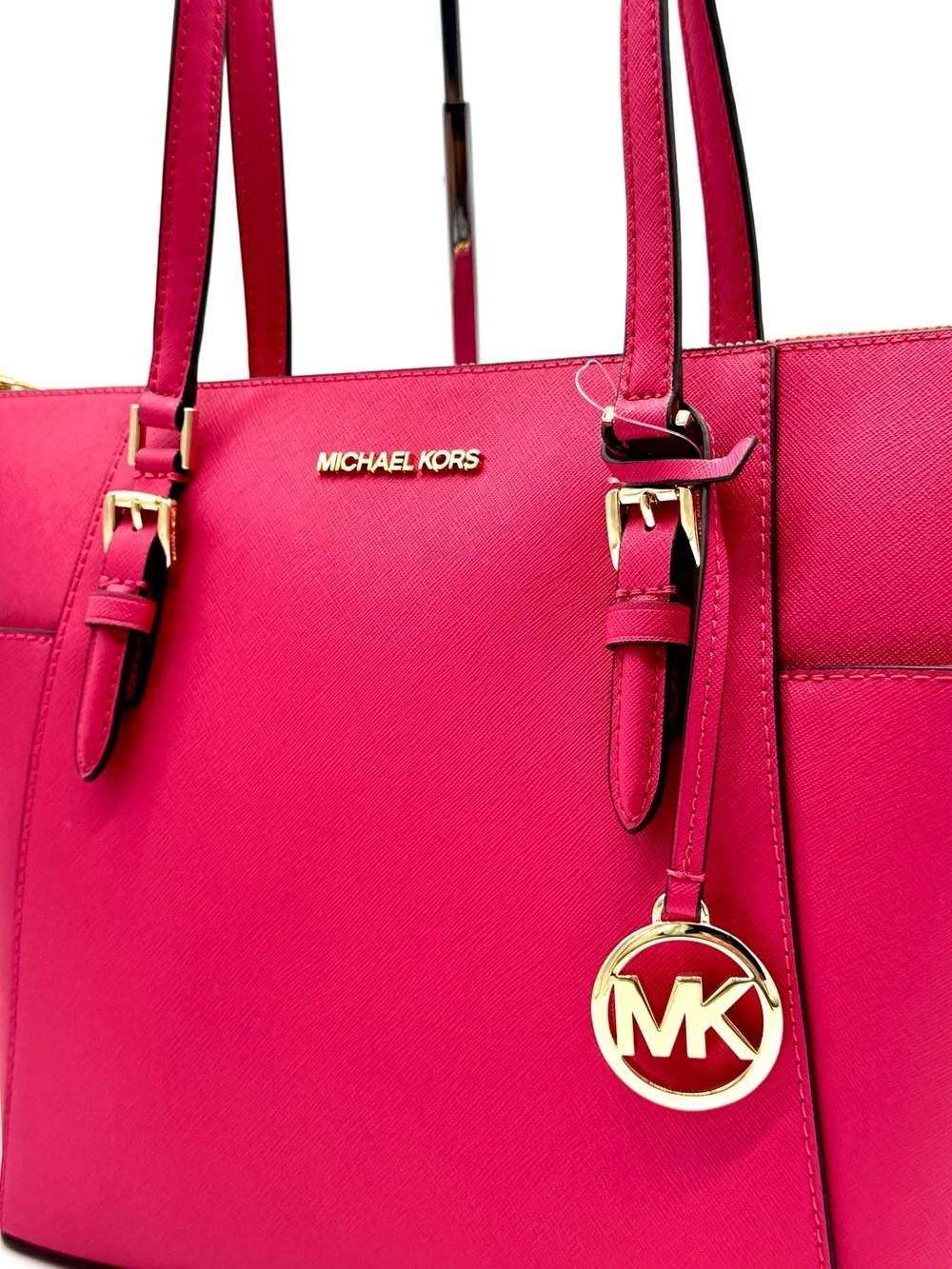 Michael Kors Large Charlotte Tote Bag Electric Pink